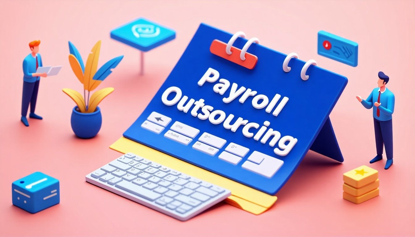payroll outsourcing in isometric 