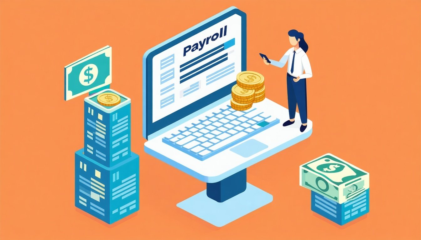 laptop, person, coins, money