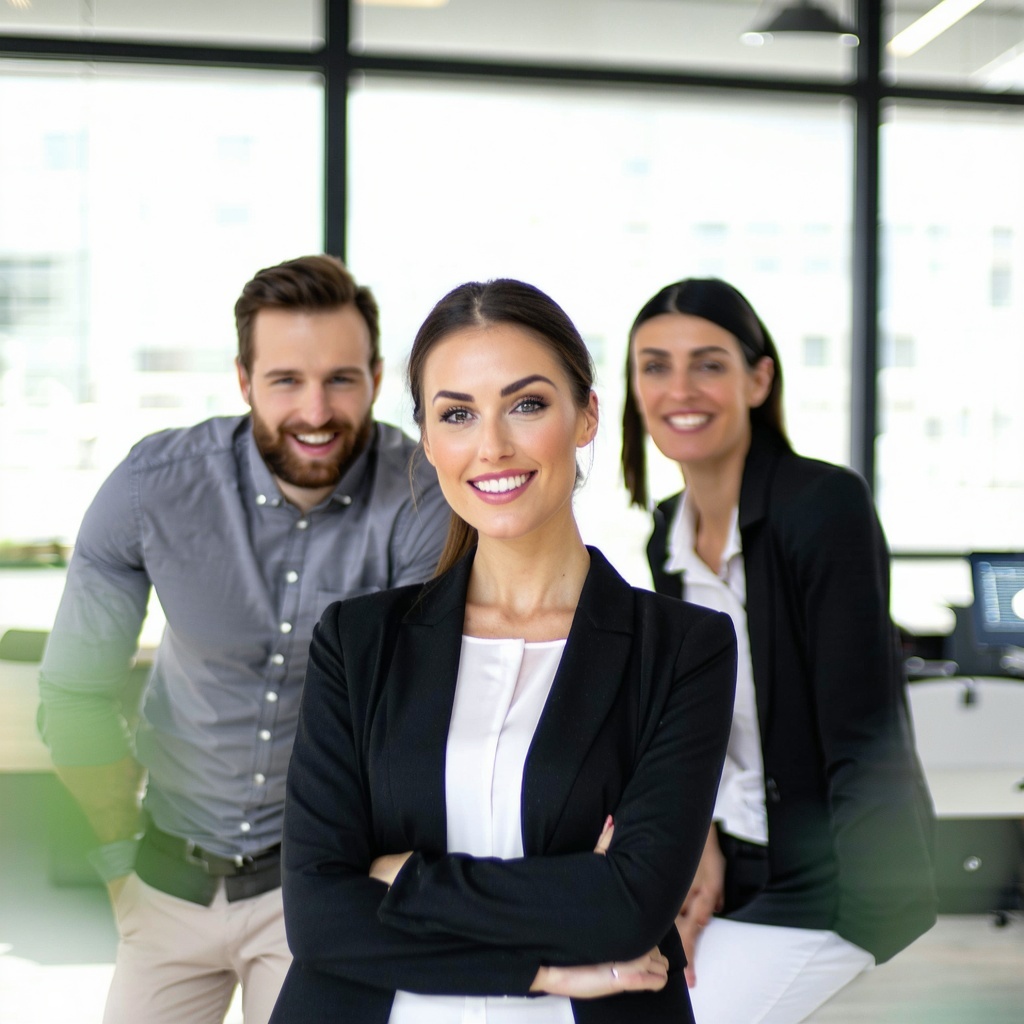 a real looking photo of professionals in an office setting