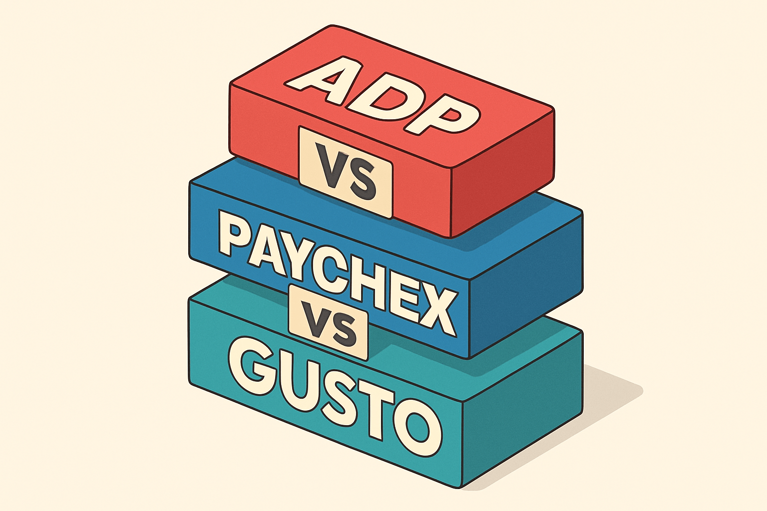 illustration of ADP vs Paychex vs Gusto