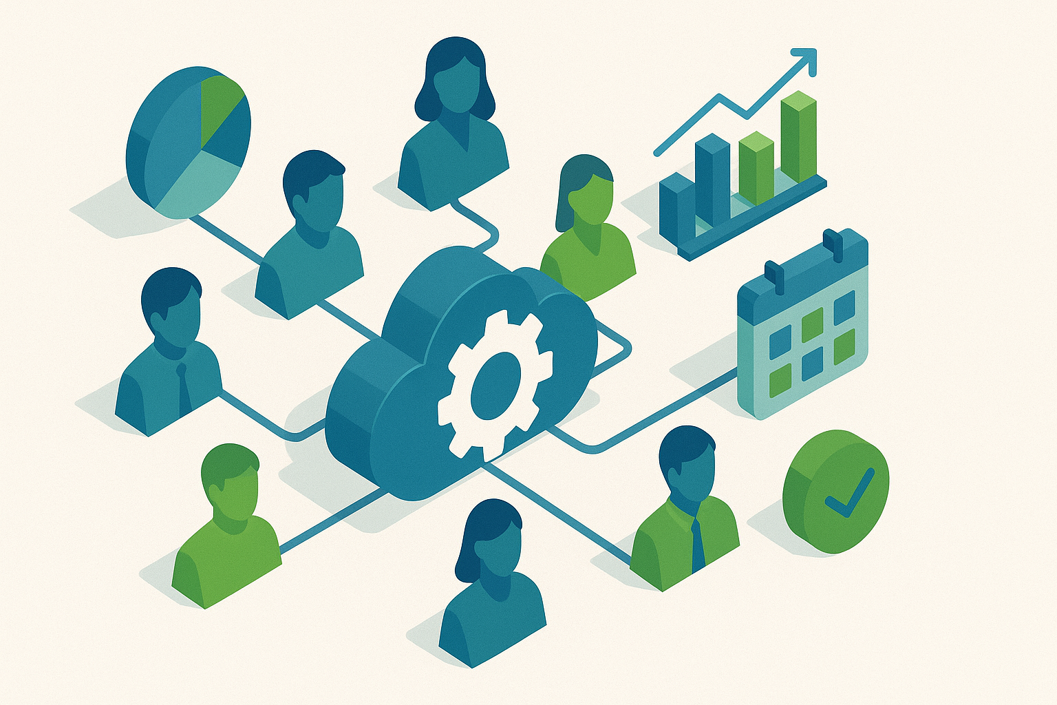 an image that captures “What Is HCM Technology? A Simple Guide to Human Capital Management” in a clear, infographic style—highlighting cloud-based software, connected people, and key data visuals to make the concept easy to understand.